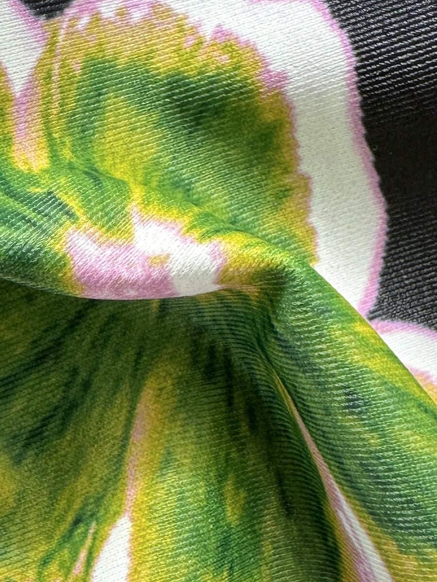 WIĄZANY DWUCZĘŚCIOWY STRÓJ KĄPIELOWY  PRINT