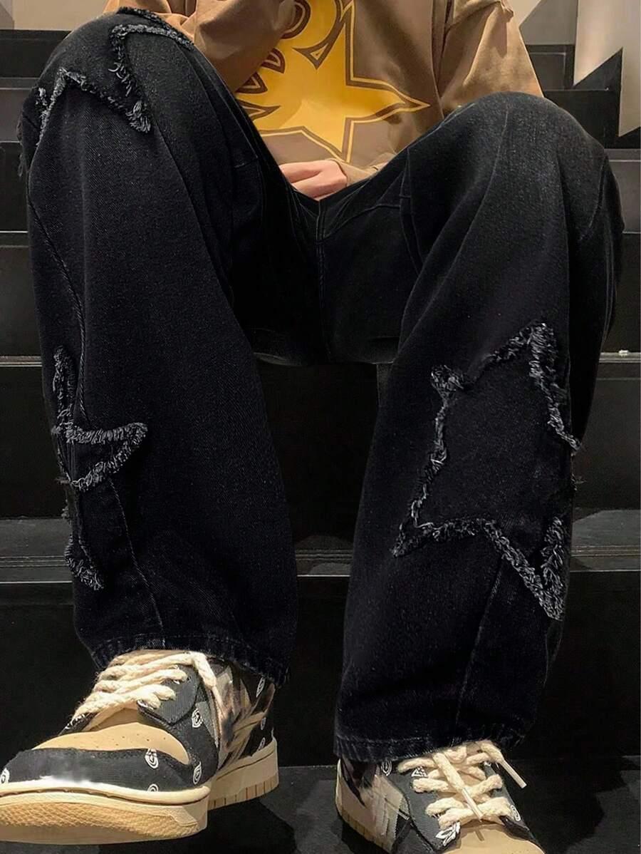 czarne spodnie jeans