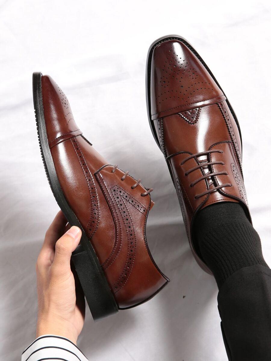 BRĄZOWE ELEGANCKIE BUTY