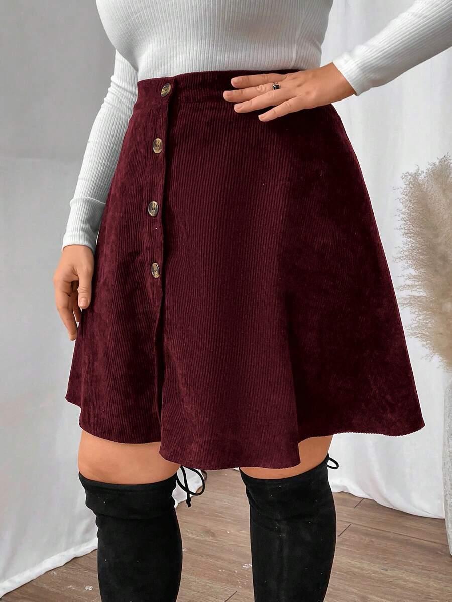 BURGUNDOWA MINI SPÓDNICA