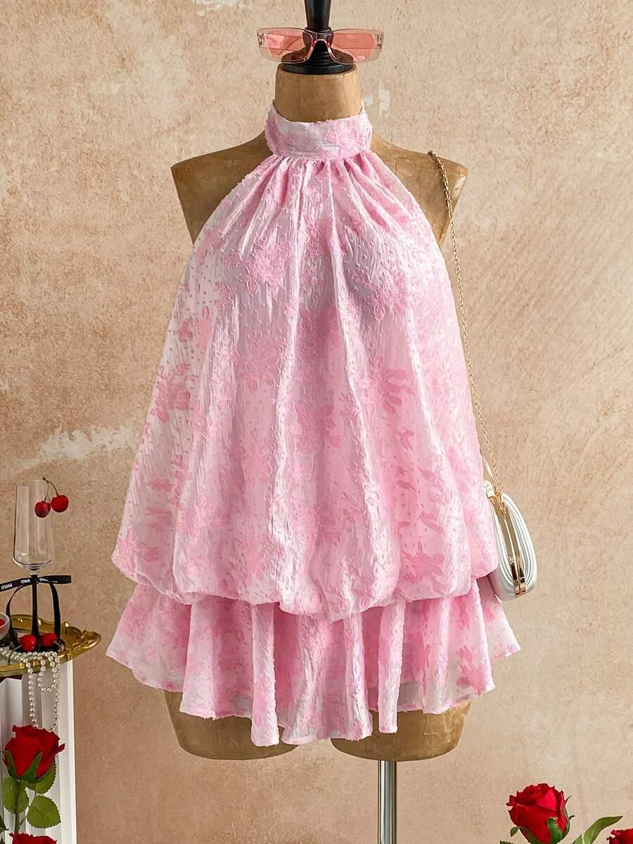 różowa mini sukienka