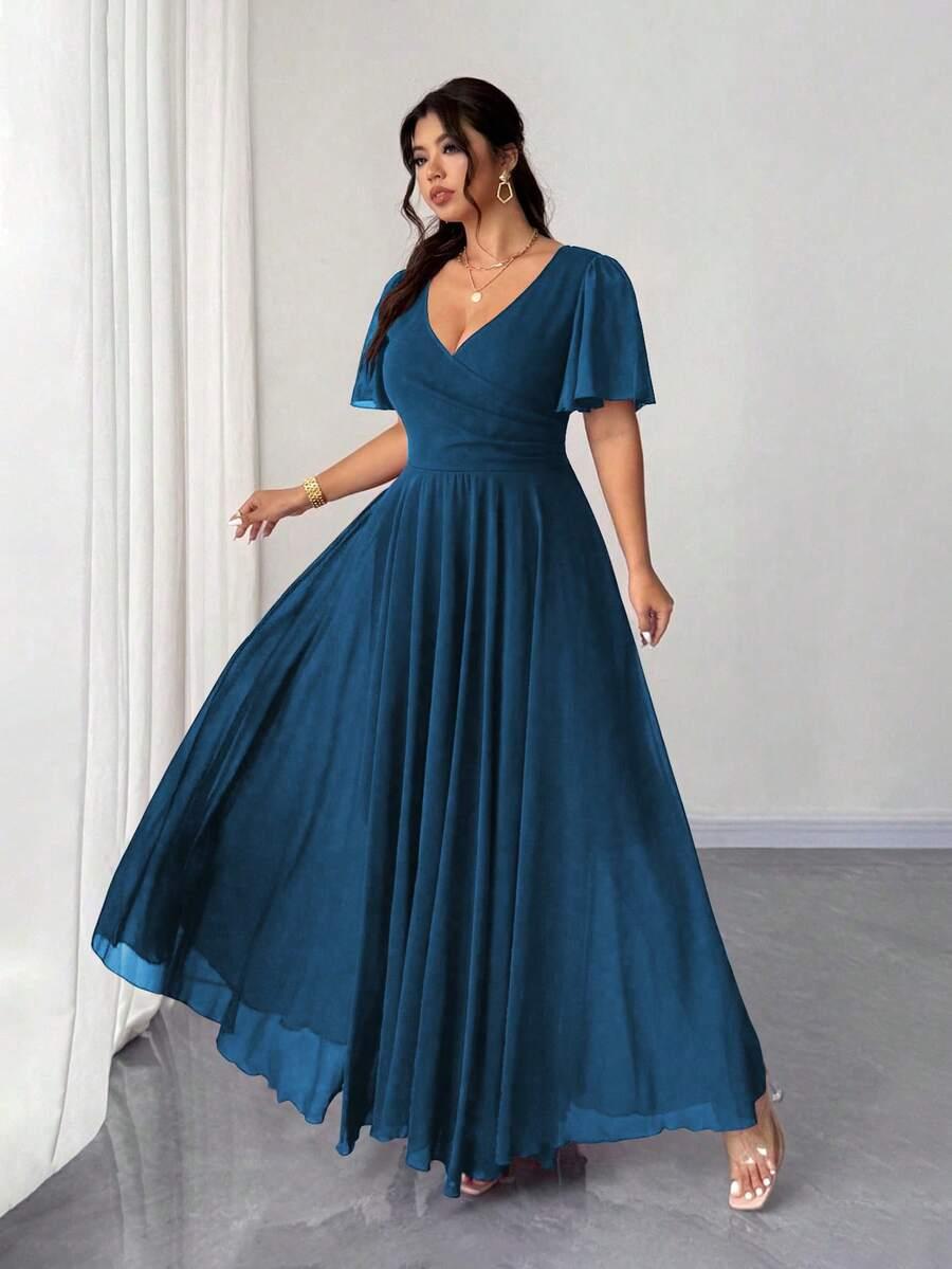 NIEBIESKA MAXI SUKIENKA