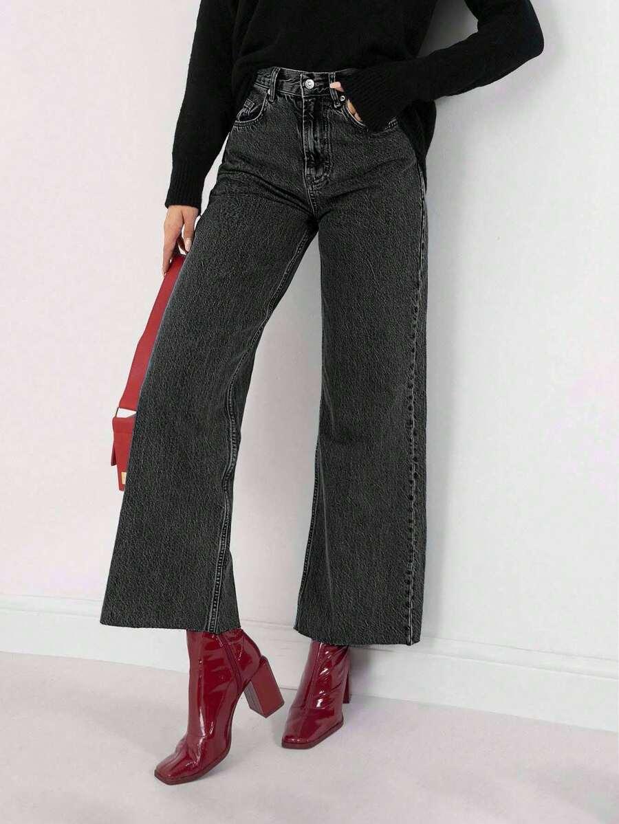 SPODNIE JEANS WYSOKI STAN
