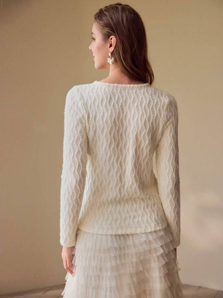 SWETER Z DŁUGIM RĘKAWEM