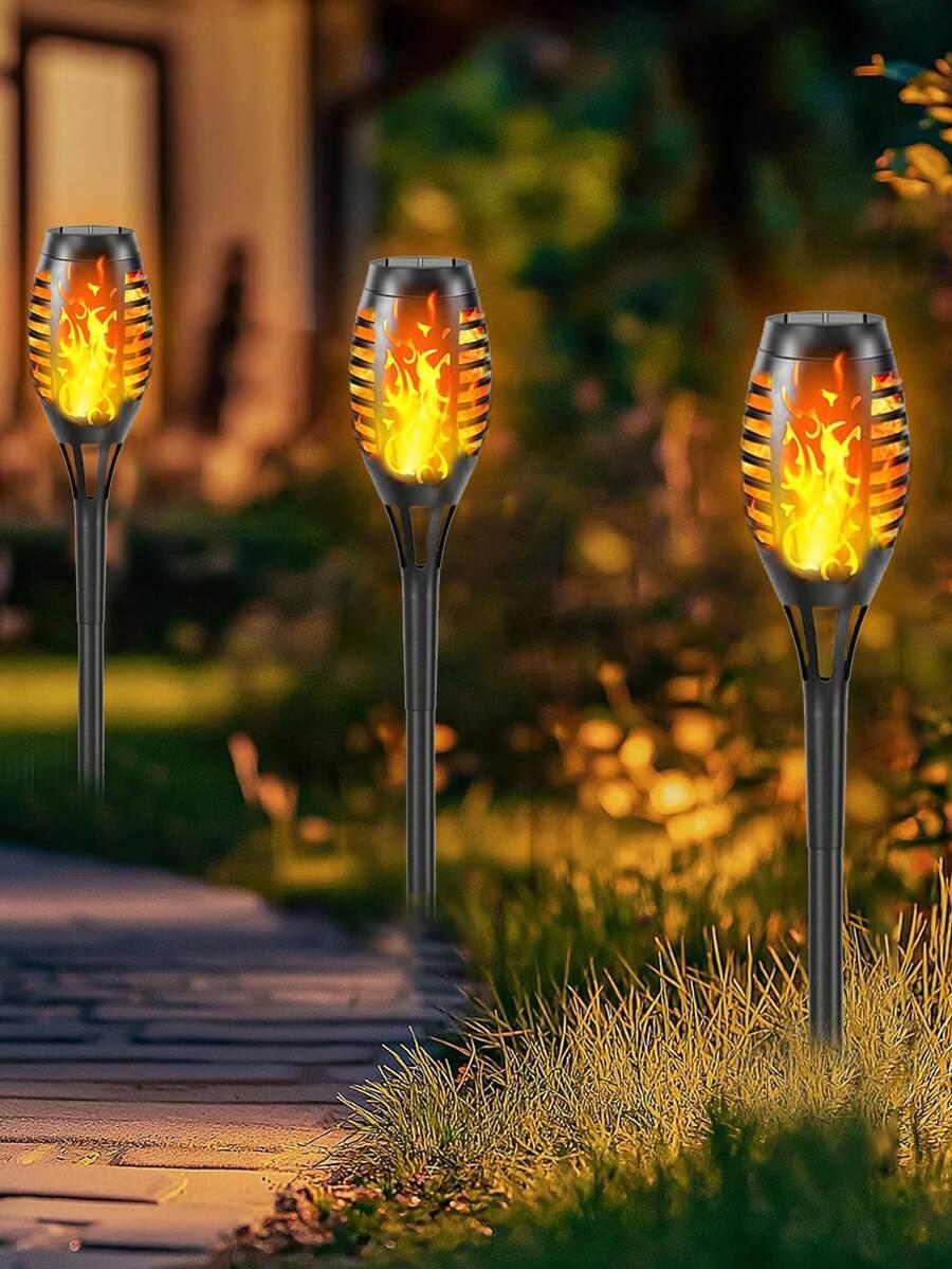 CZARNA LAMPA SOLARNA 3-PACK