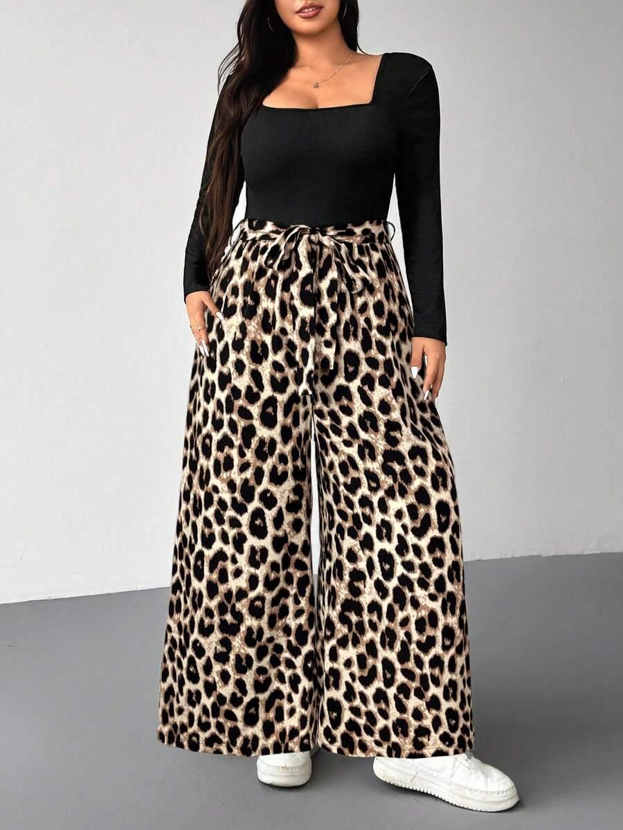 kombinezon długi rękaw animal print