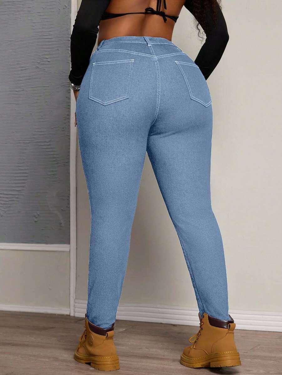 SPODNIE JEANS WYSOKI STAN RURKI 