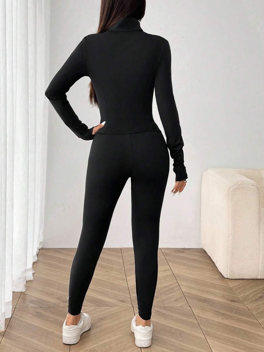 CZARNE KLASYCZNE LEGGINSY 
