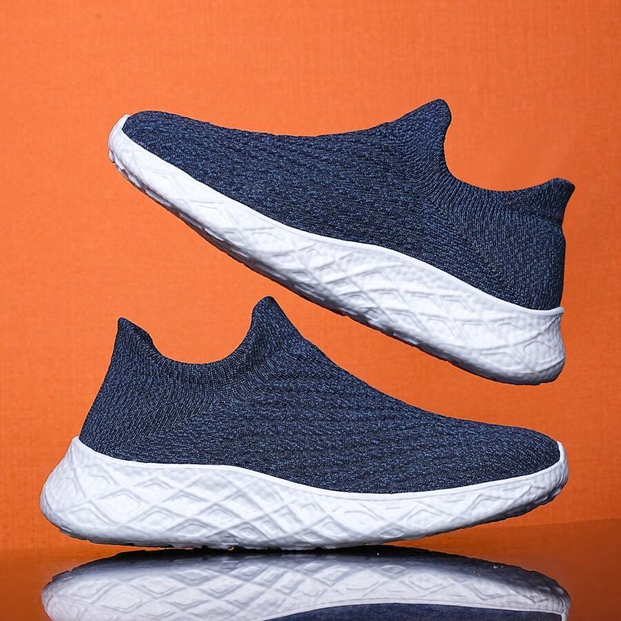 niebieskie buty sportowe slip on