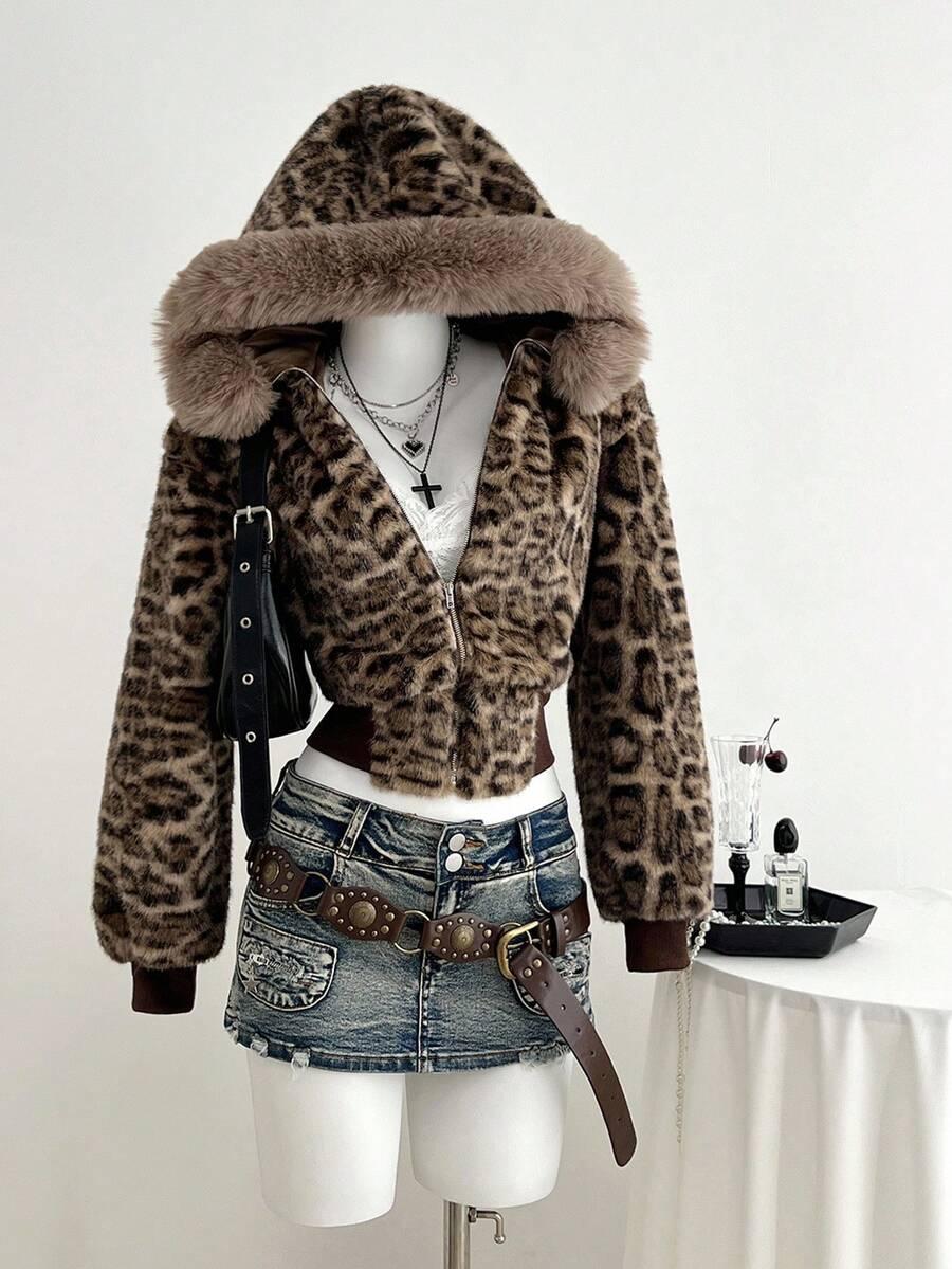 KURTKA ANIMAL PRINT KAPTUR
