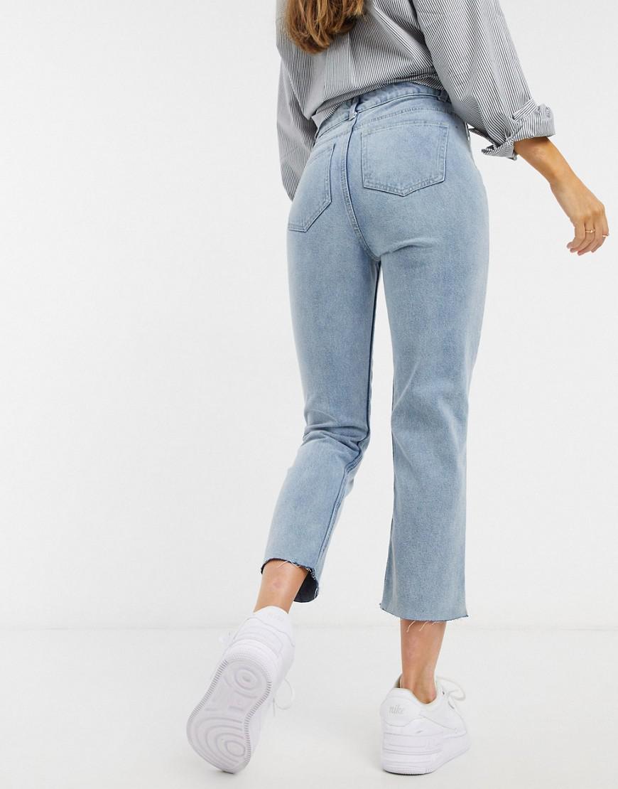 SPODNIE MOM JEANS WYSOKI STAN