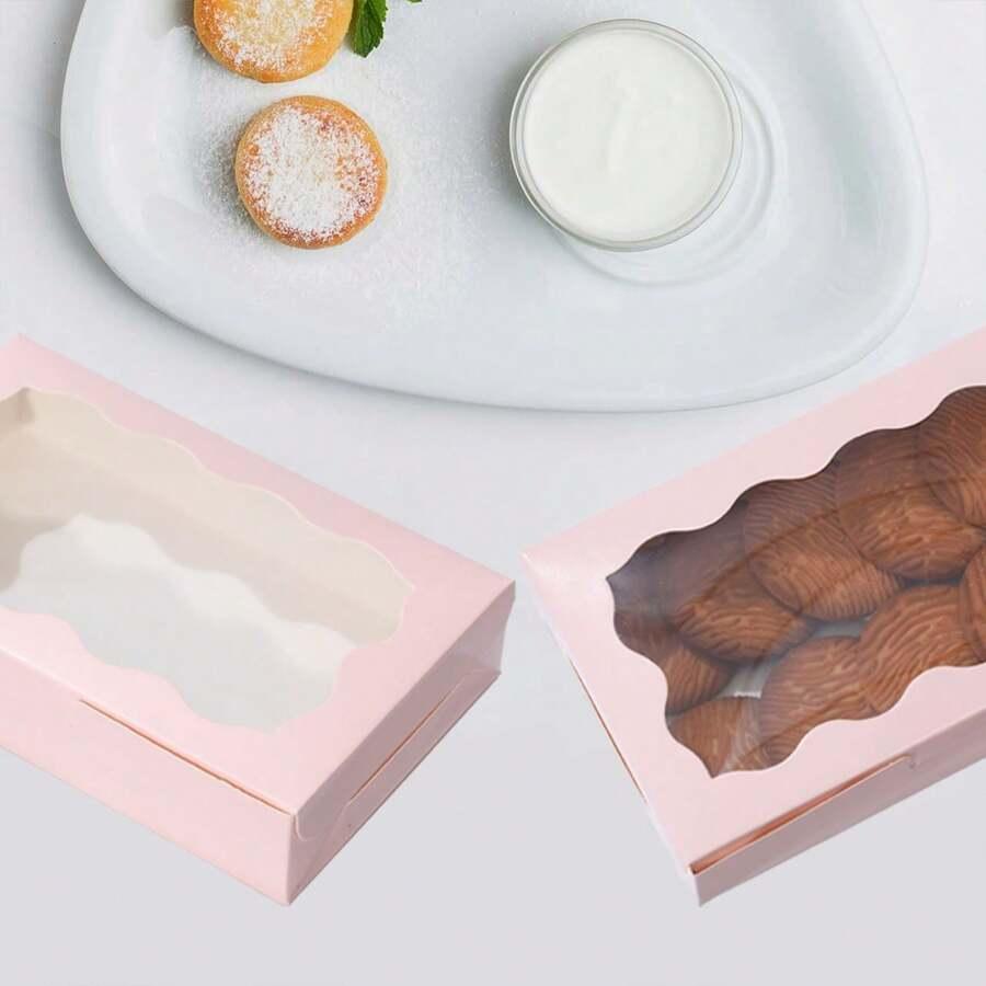 różowe pudełko na ciasto 4-pack