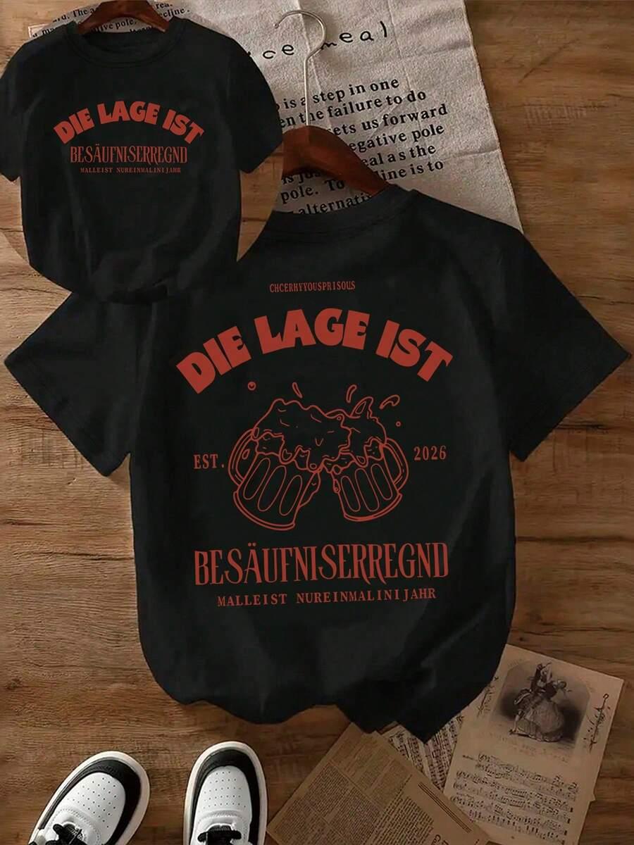 CZARNY T-SHIRT okrągły dekolt 