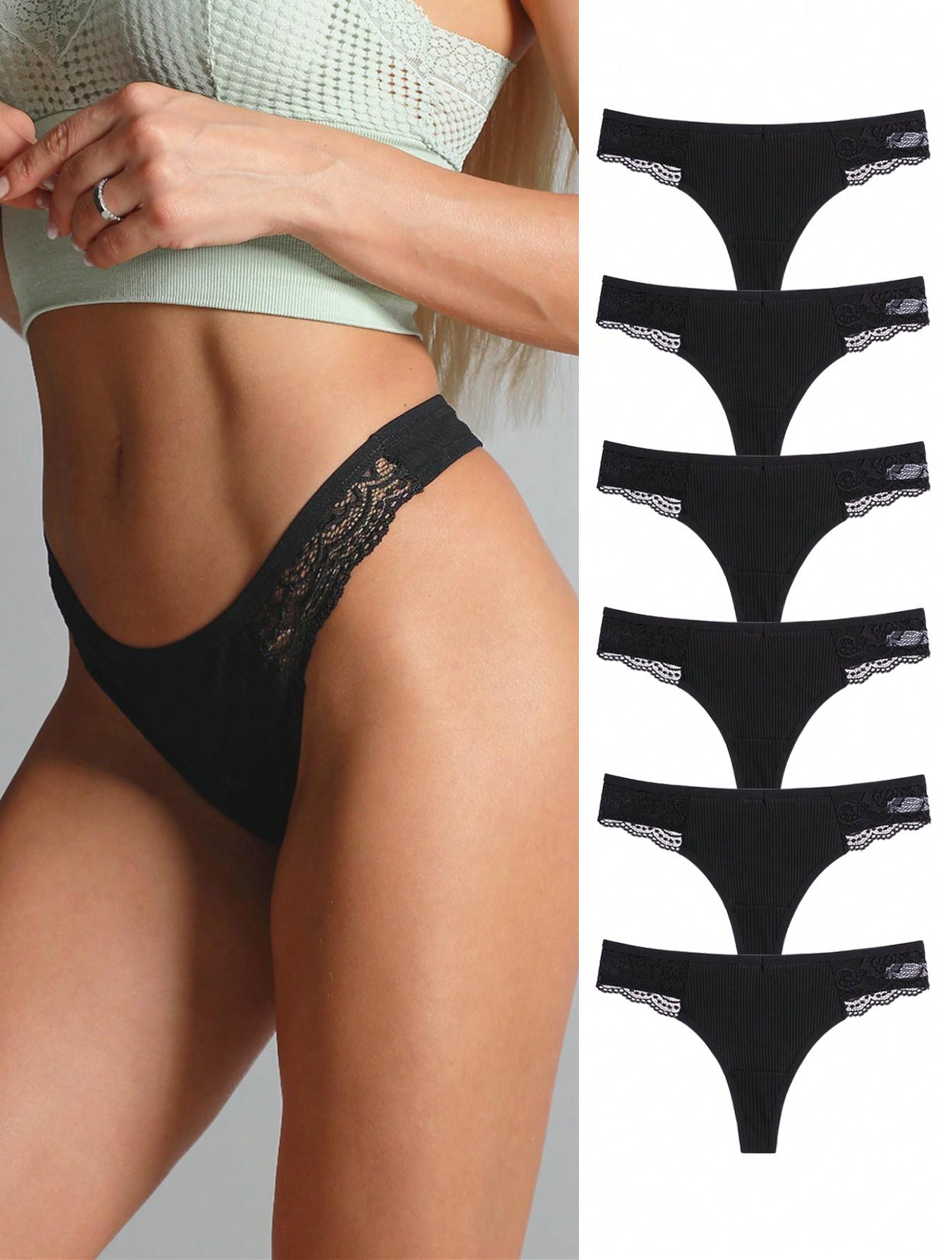 czarne majtki 6-pack
