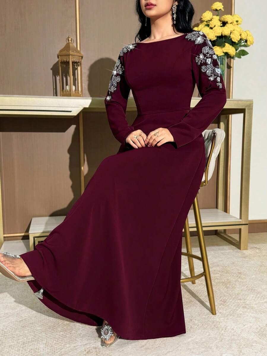 CZERWONA MAXI SUKIENKA