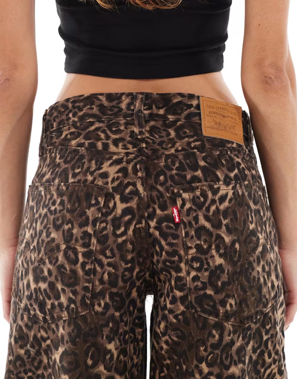 SPODNIE JEANS NISKI STAN ANIMAL PRINT KIESZENIE