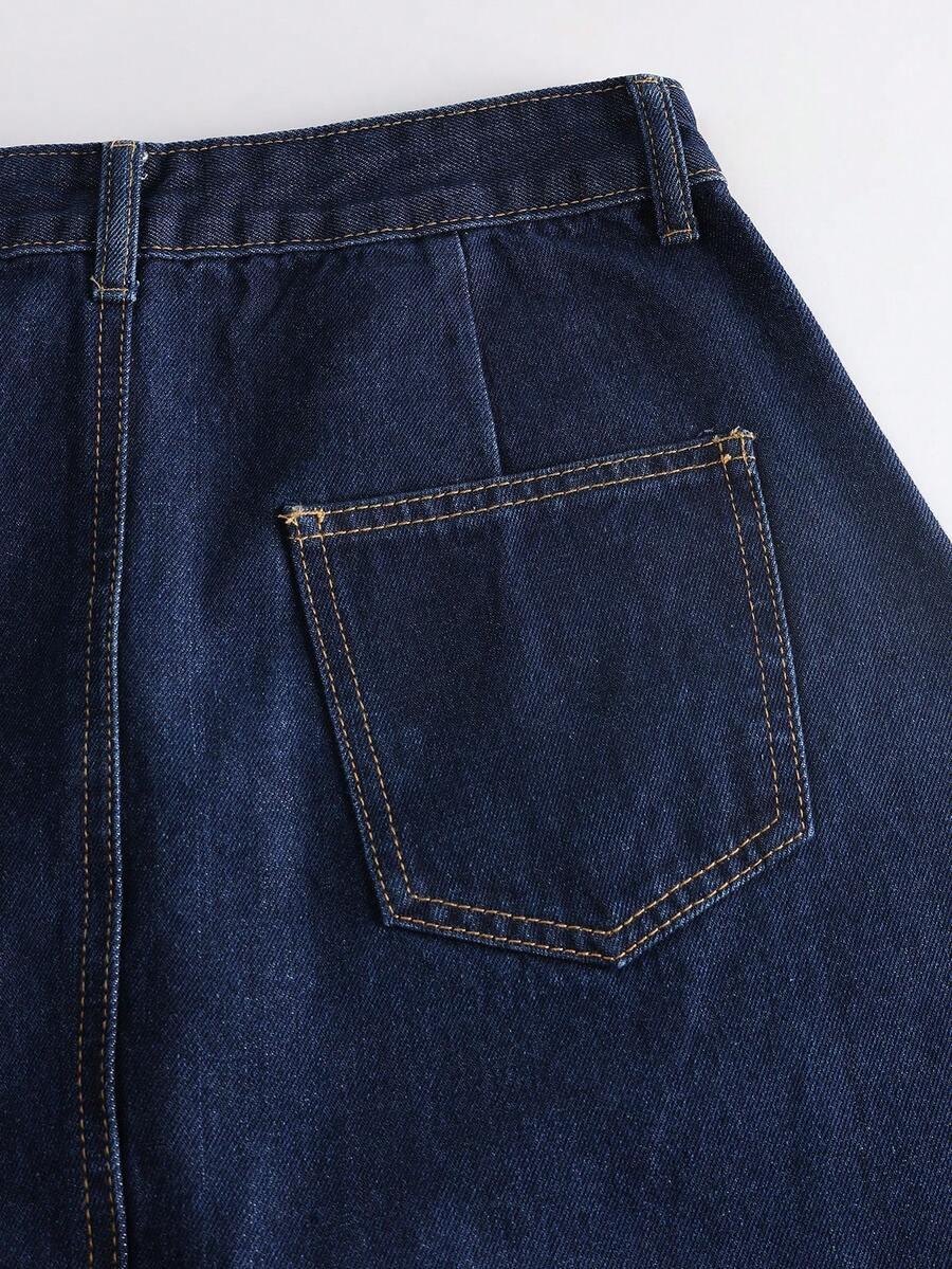 granatowa spódnica jeans