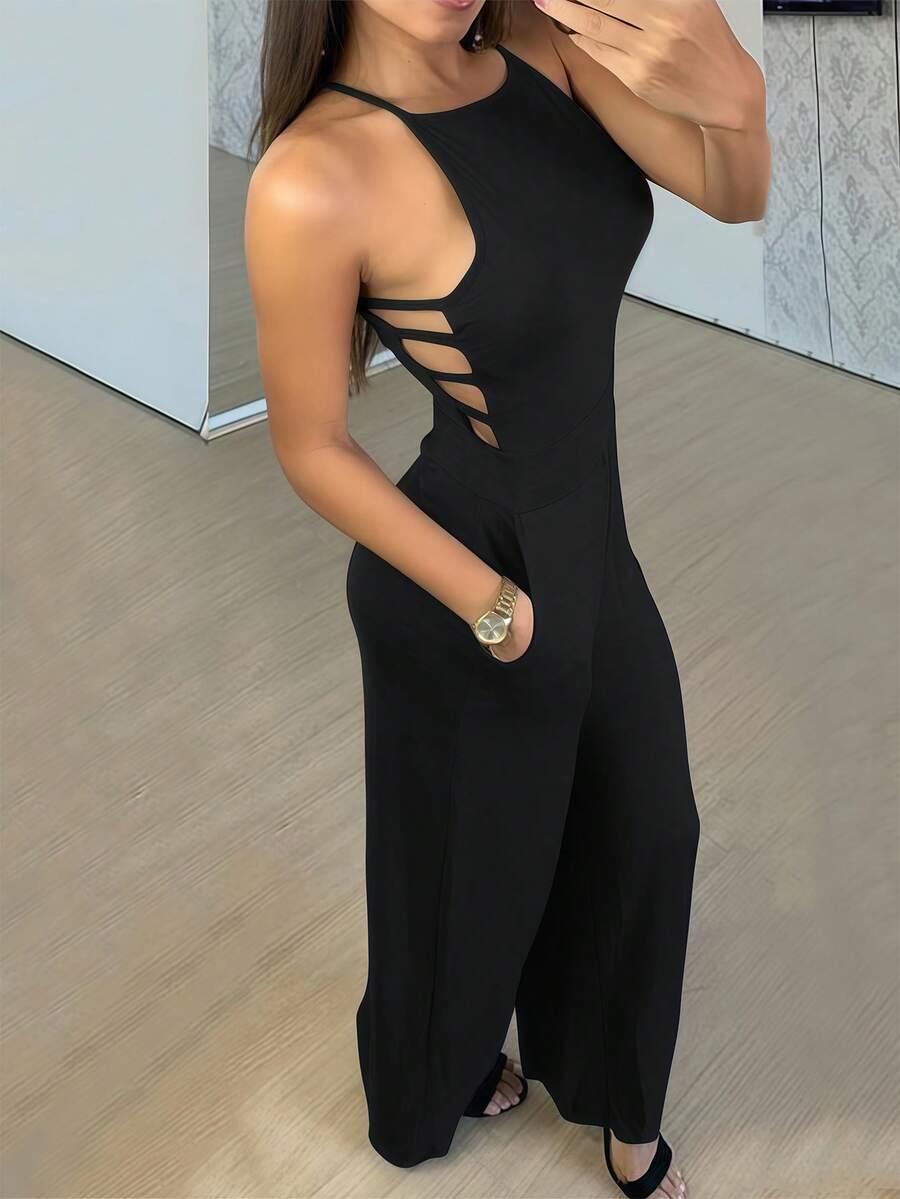 CZARNY KOMBINEZON CASUAL