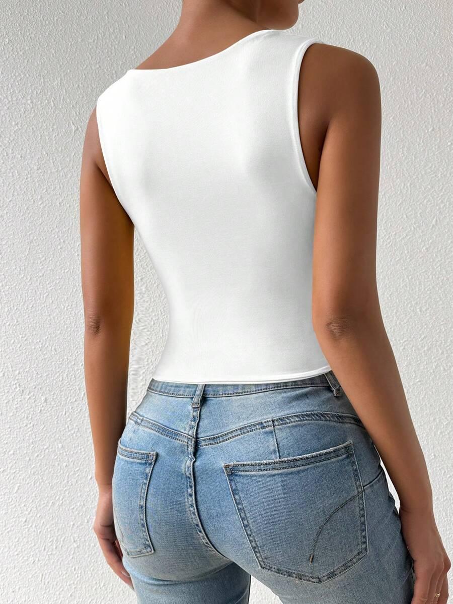 BIAŁY CROP TOP