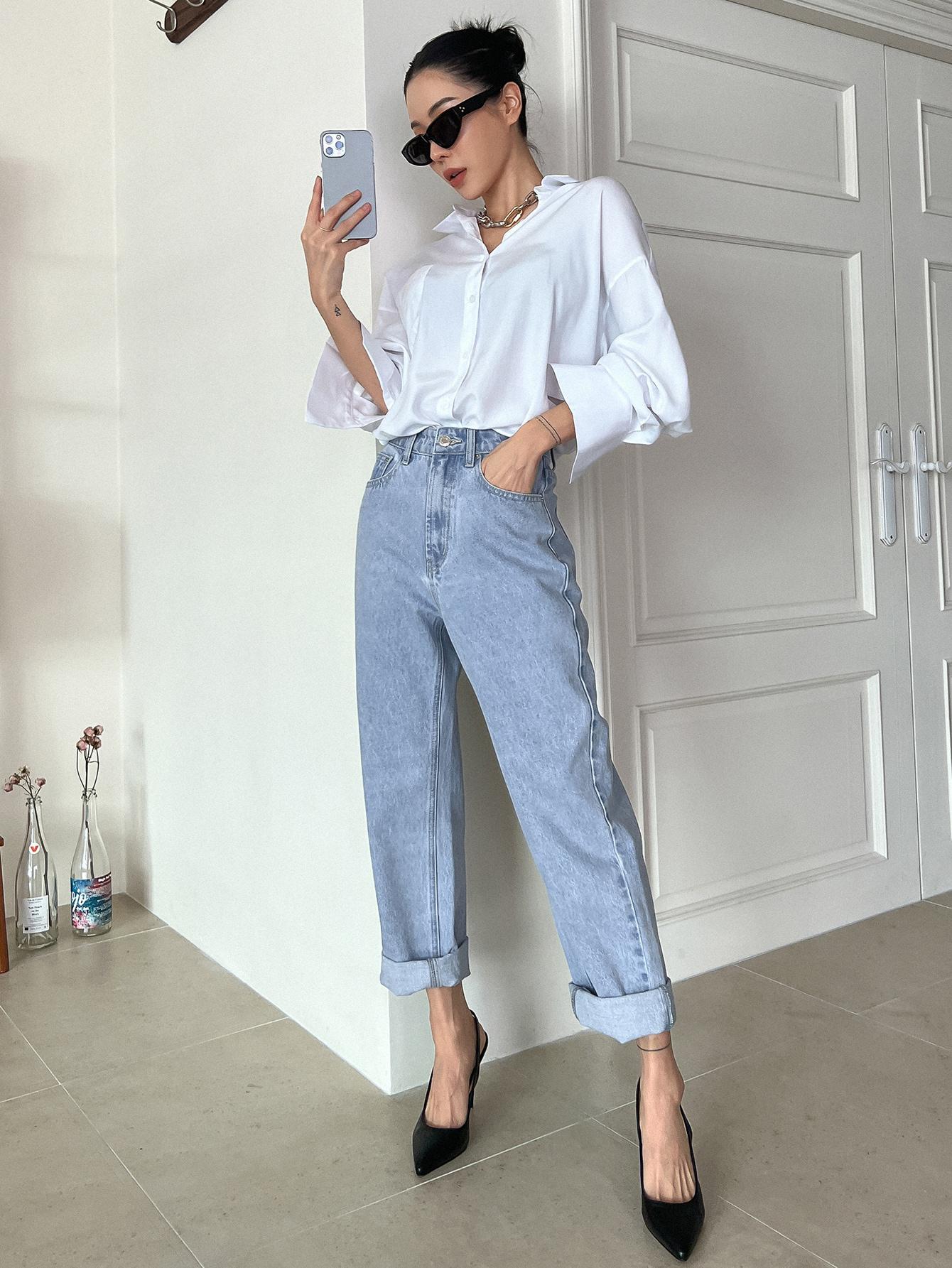 SPODNIE JEANS WYSOKI STAN