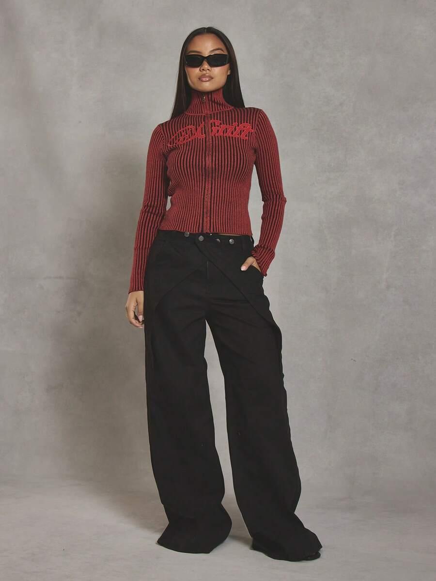 CZARNE SPODNIE JEANS