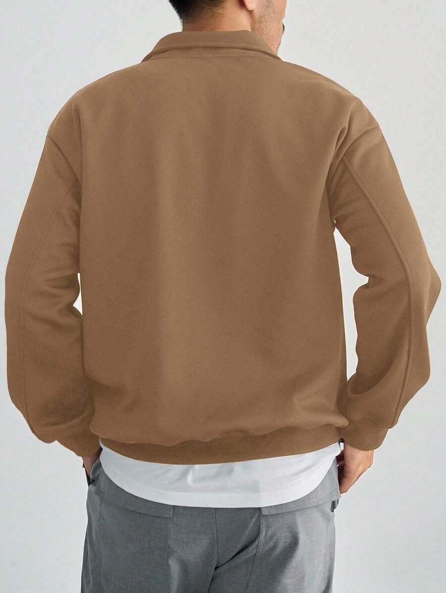 BRĄZOWA BLUZA ZIP