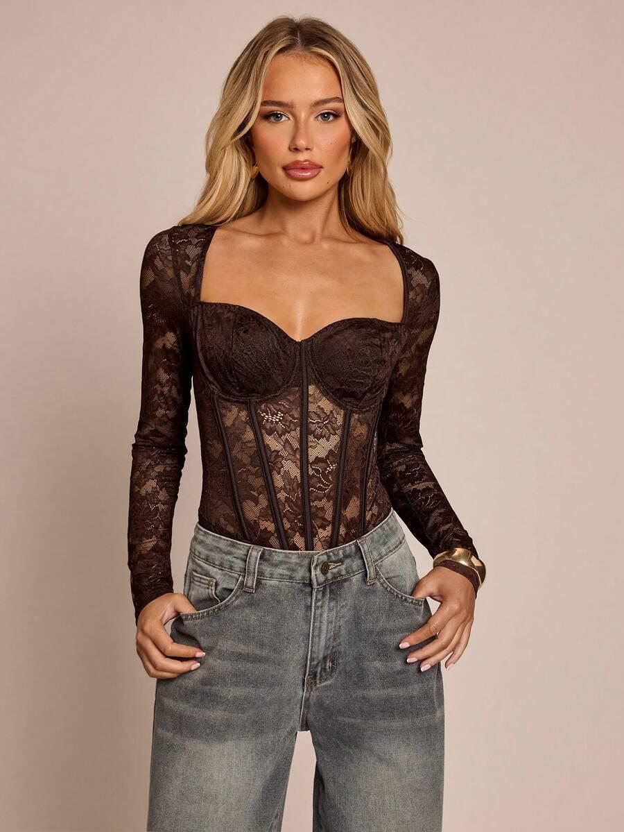 BRĄZOWE BODY KORONKA