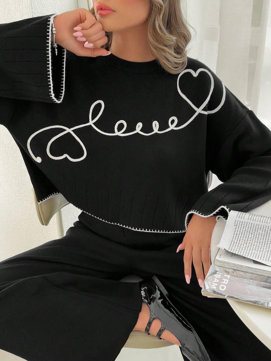 sweter spodnie komplet