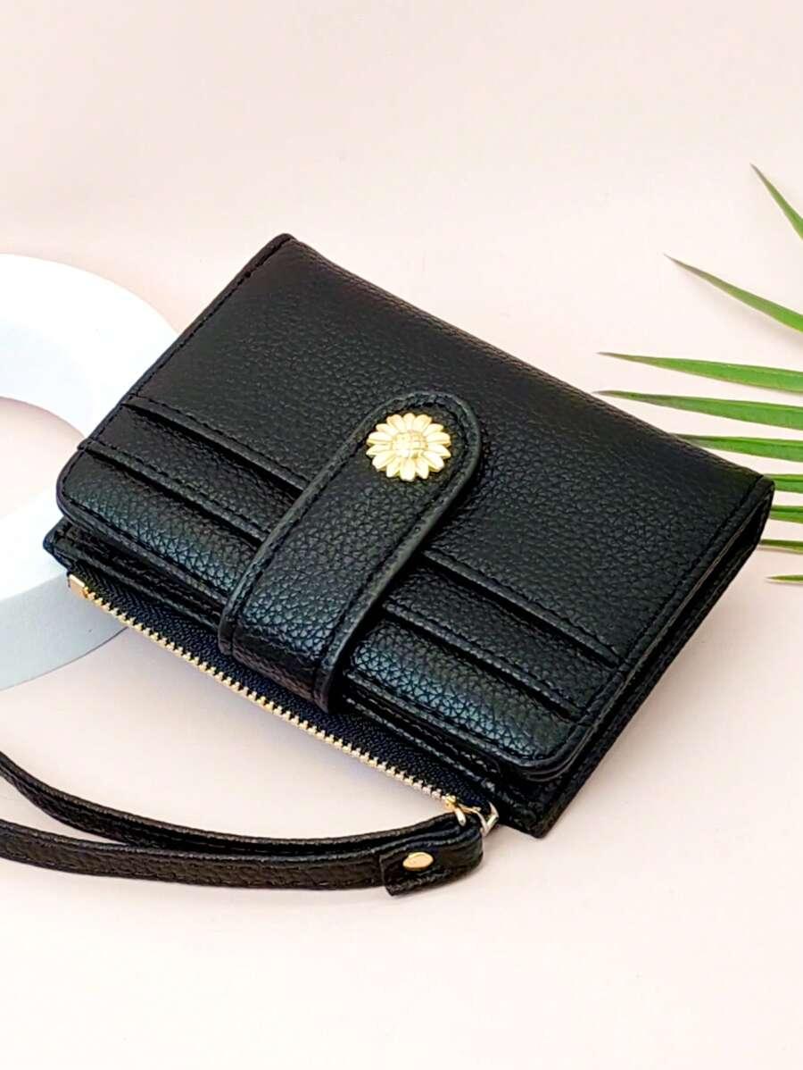 czarny mini portfel