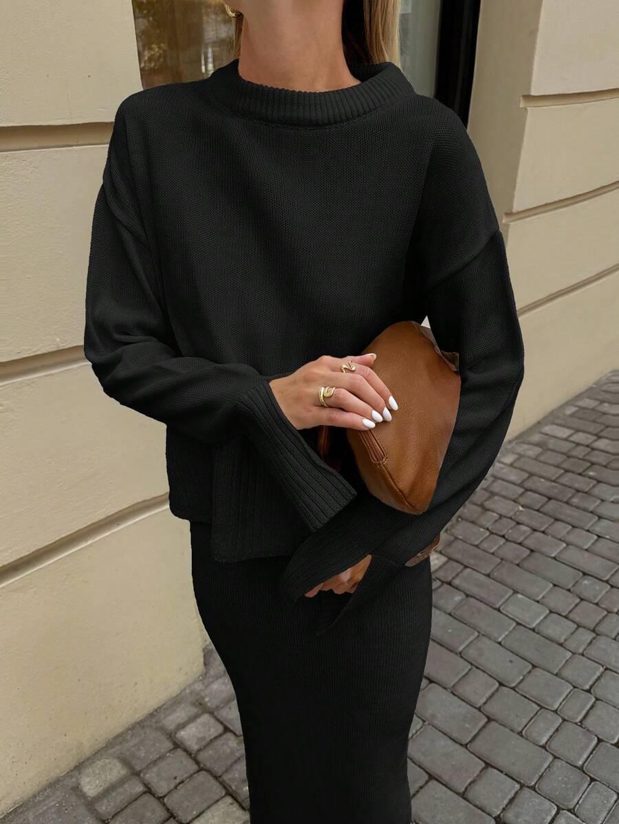 sweter spódnica komplet