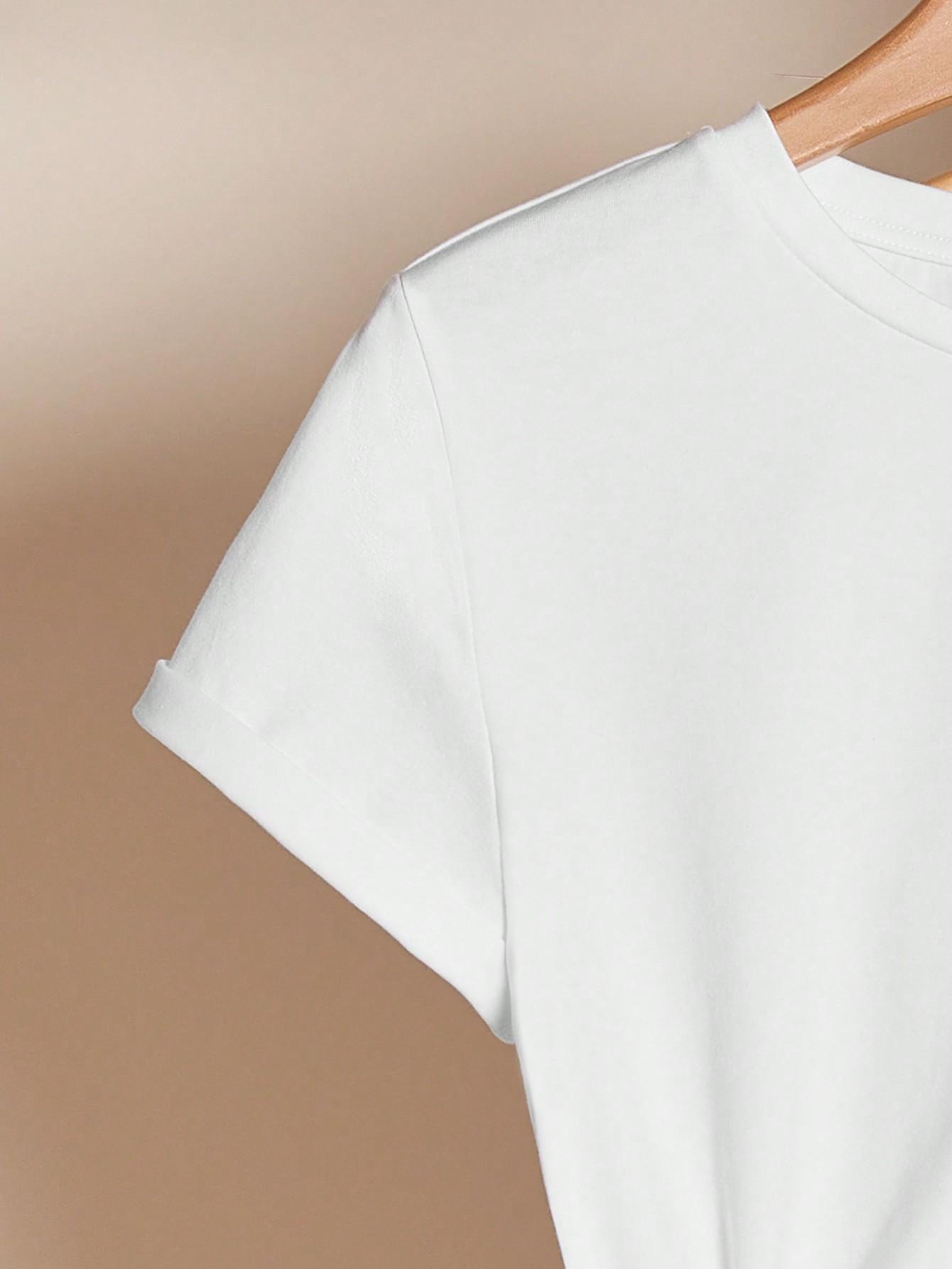 biały t-shirt print