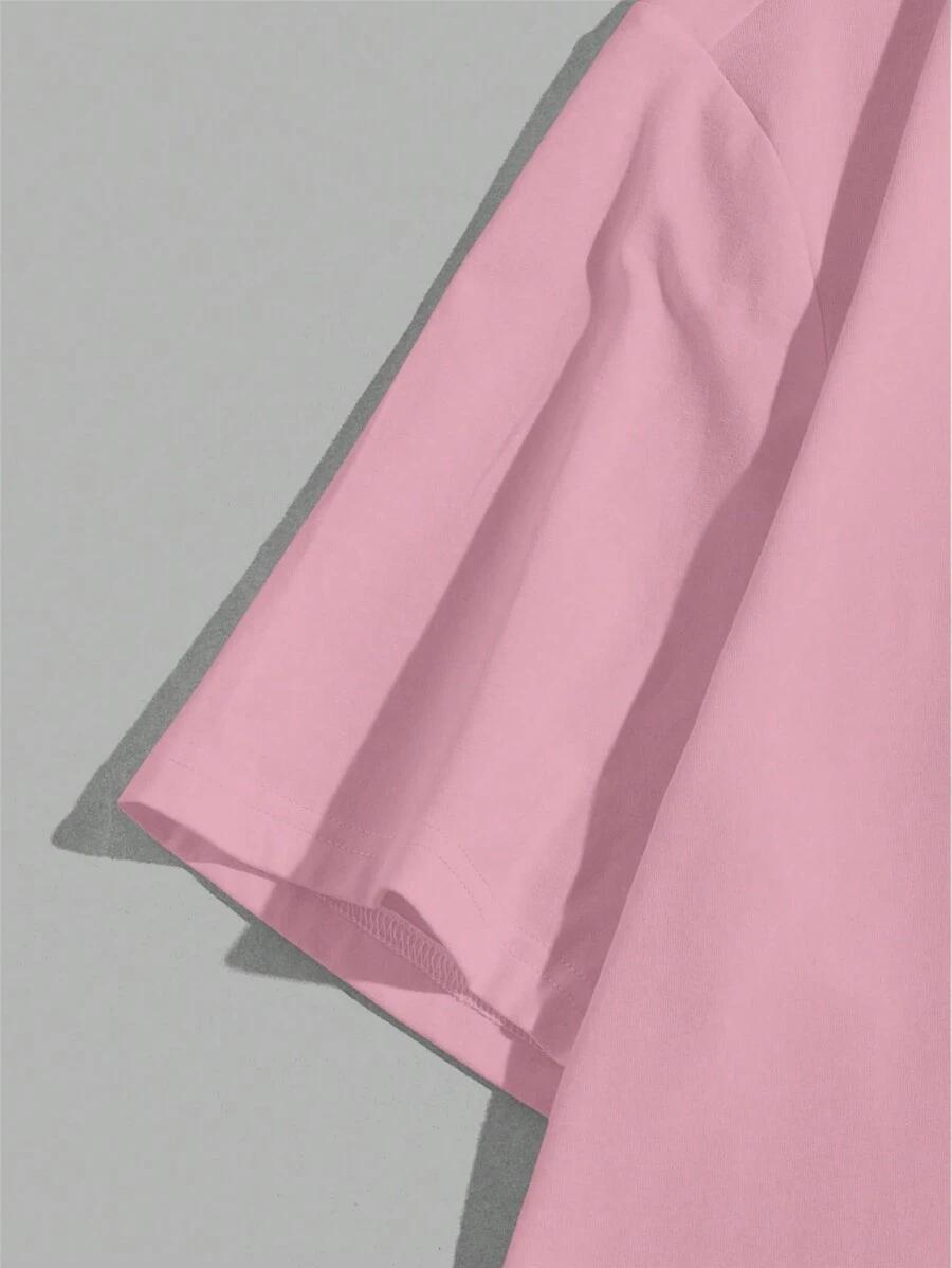 RÓŻOWY T-SHIRT PRINT