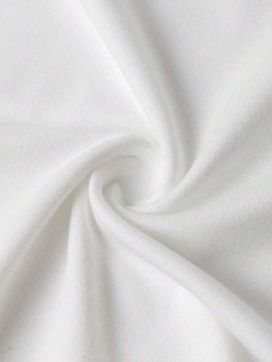biały top print