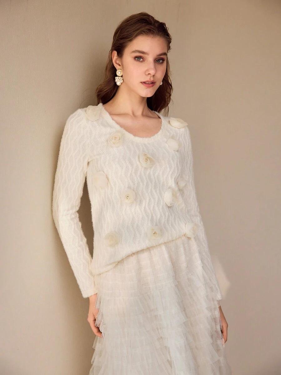 SWETER Z DŁUGIM RĘKAWEM