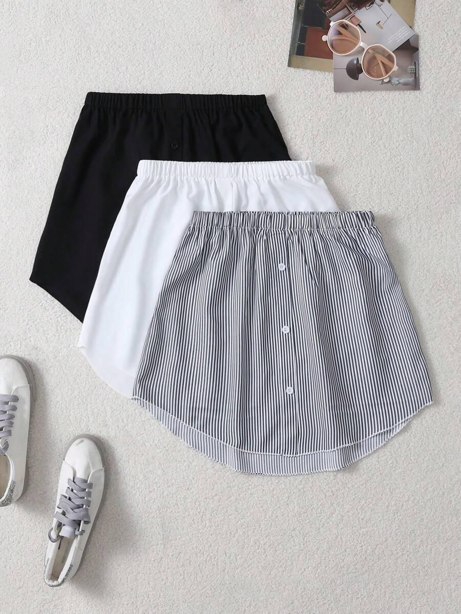 mini spódnica guziki 3 pack