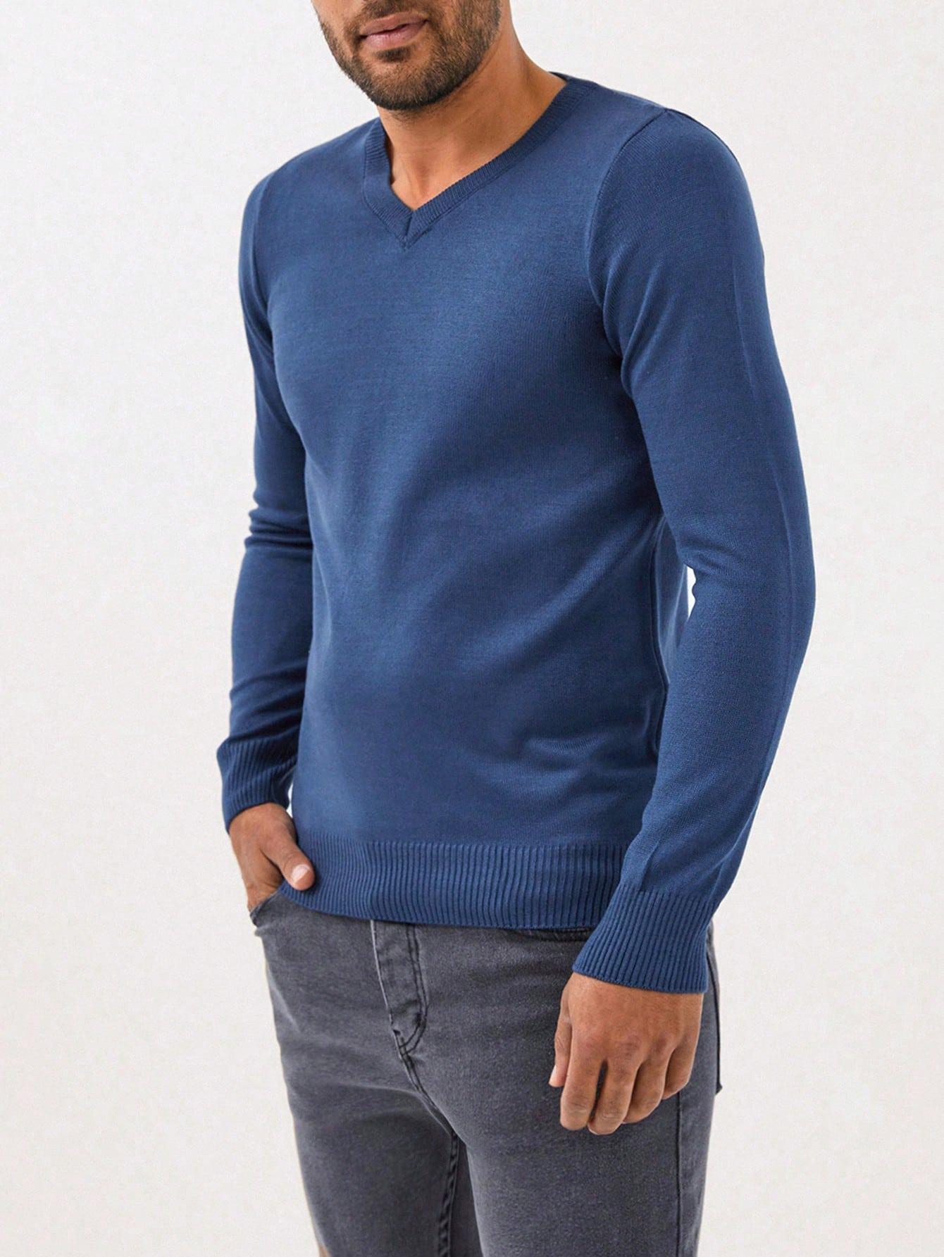 NIEBIESKI SWETER CASUAL
