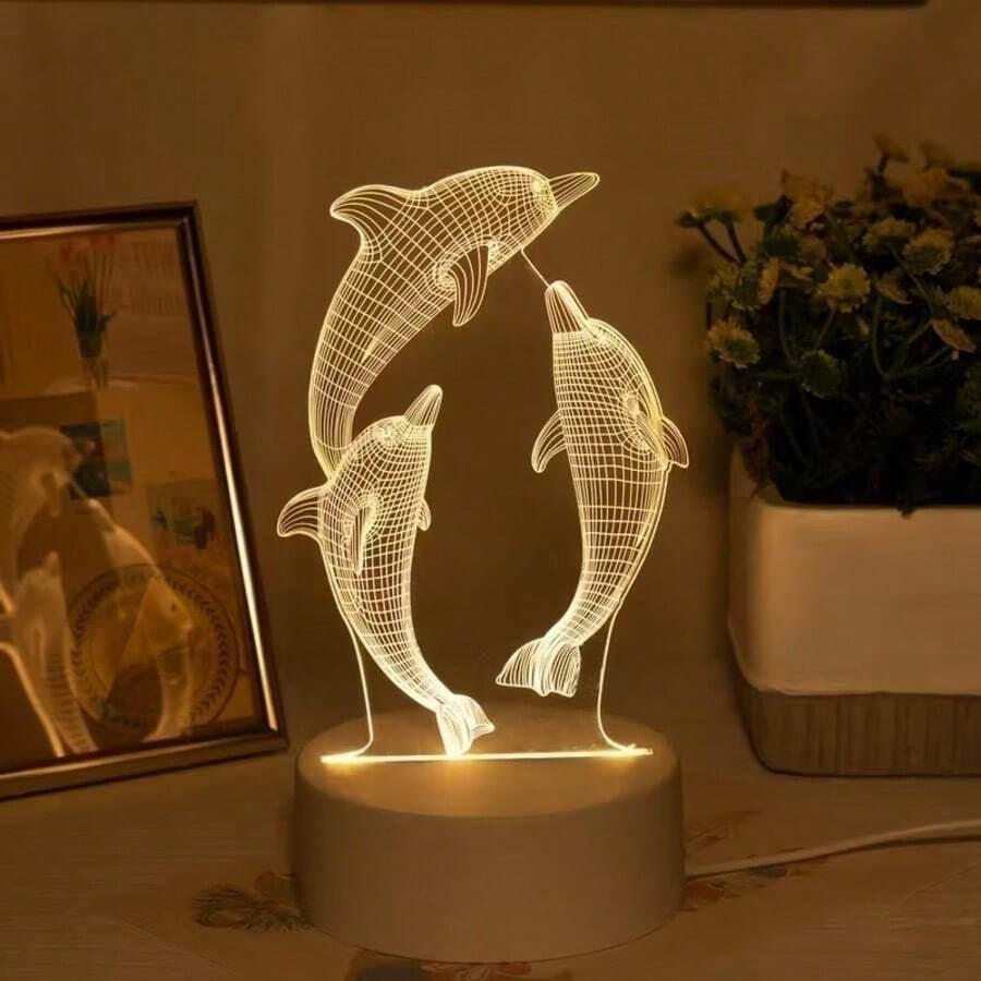 lampka nocna delfiny