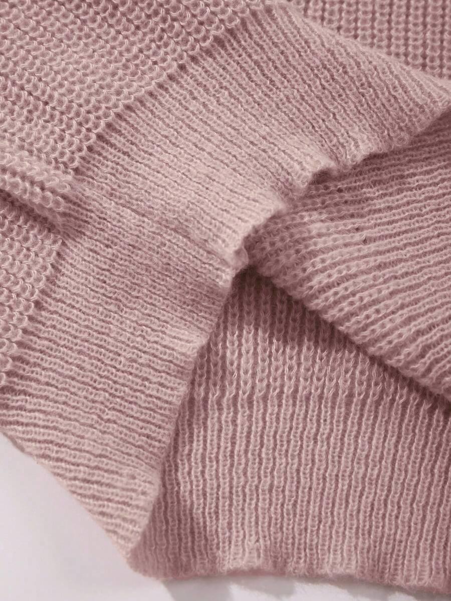 różowy sweter długi rękaw