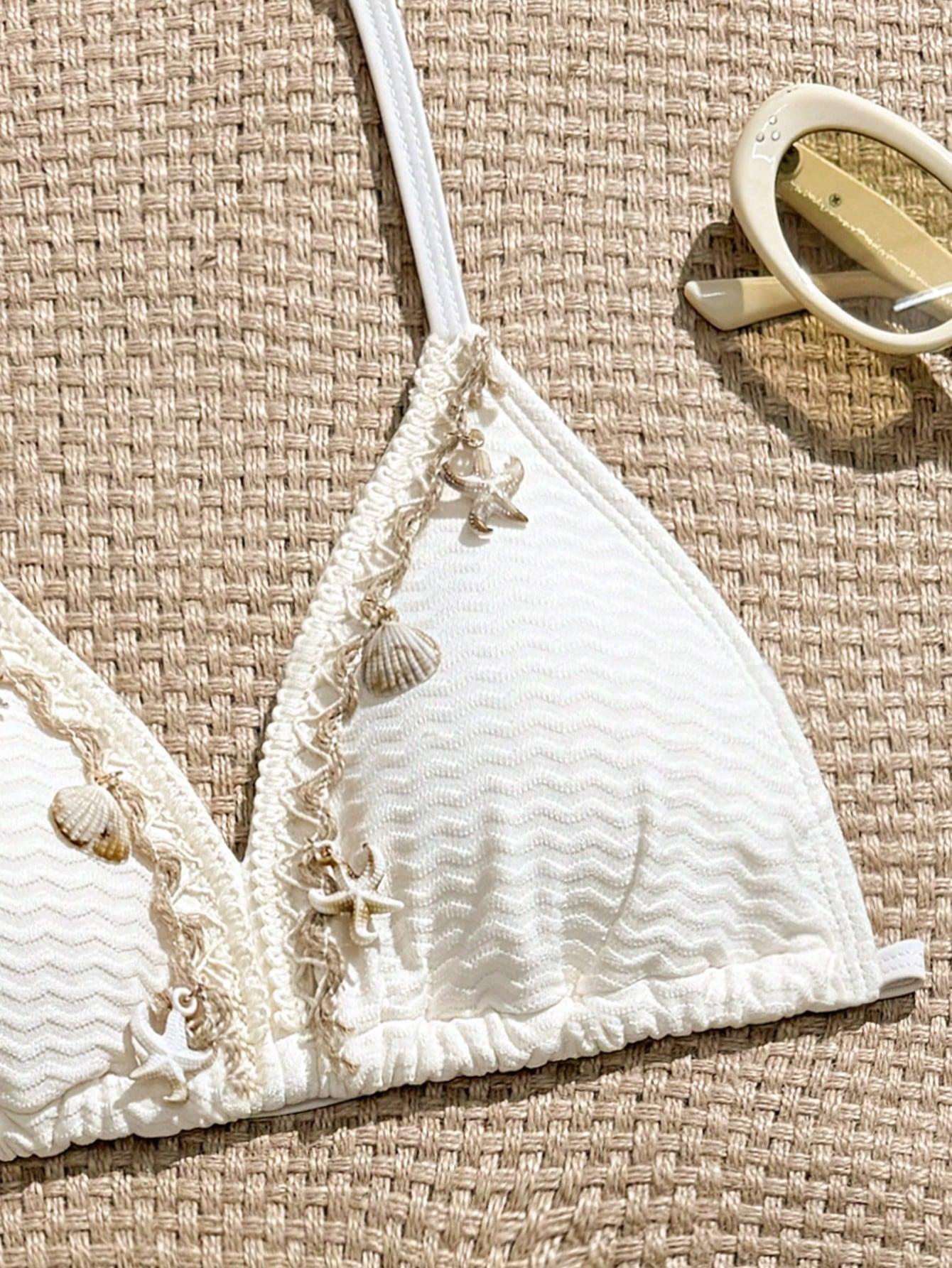 DWUCZĘŚCIOWE BIKINI DZIEWCZĘCE Z WIĄZANĄ SPÓDNICZKĄ