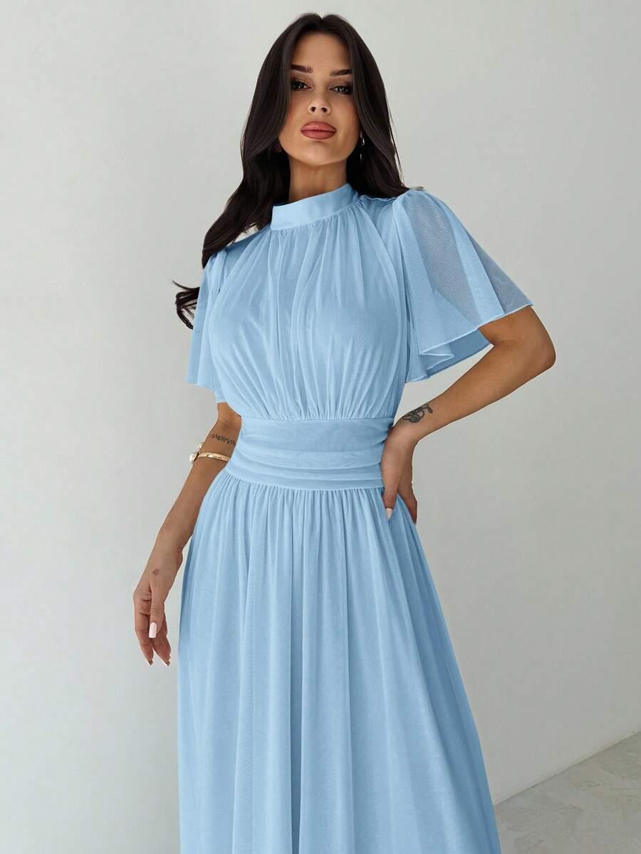 NIEBIESKA MAXI SUKIENKA