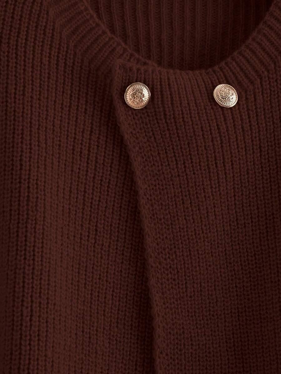 brązowy sweter narzutka