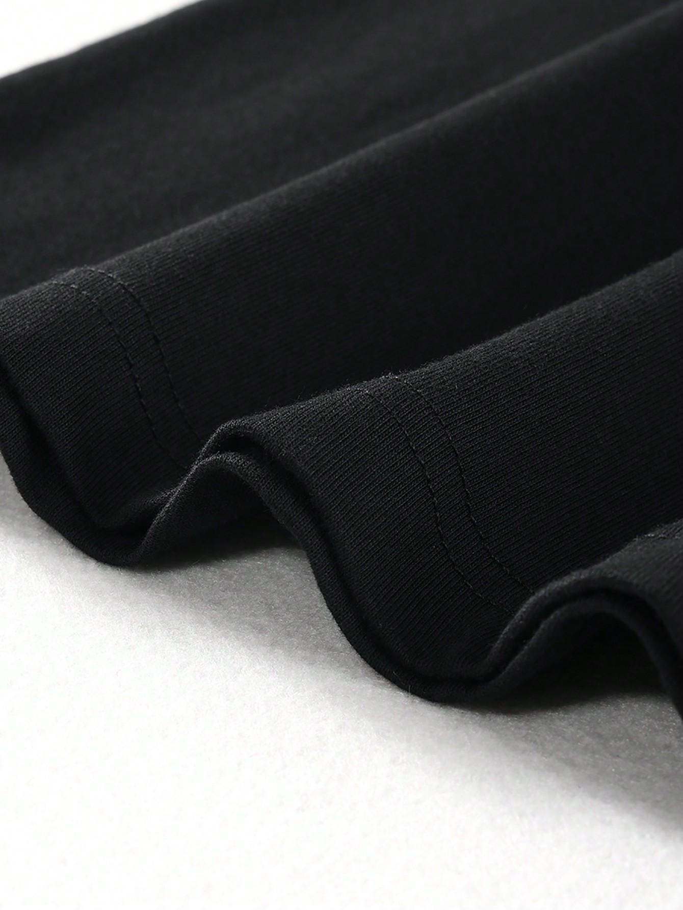 czarny t-shirt print