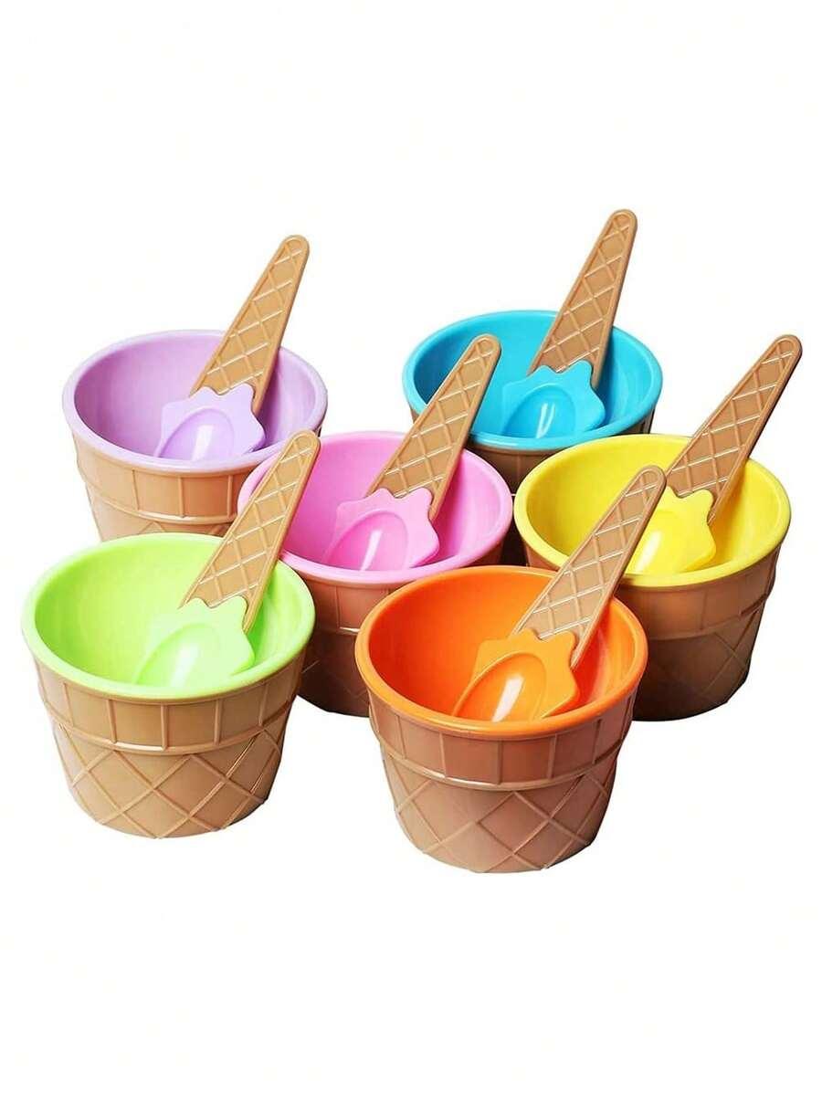 kubeczki z łyżeczką na lody 2szt.