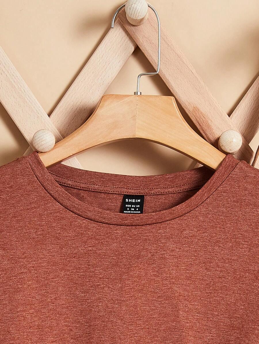 pomarańczowy t-shirt nadruk
