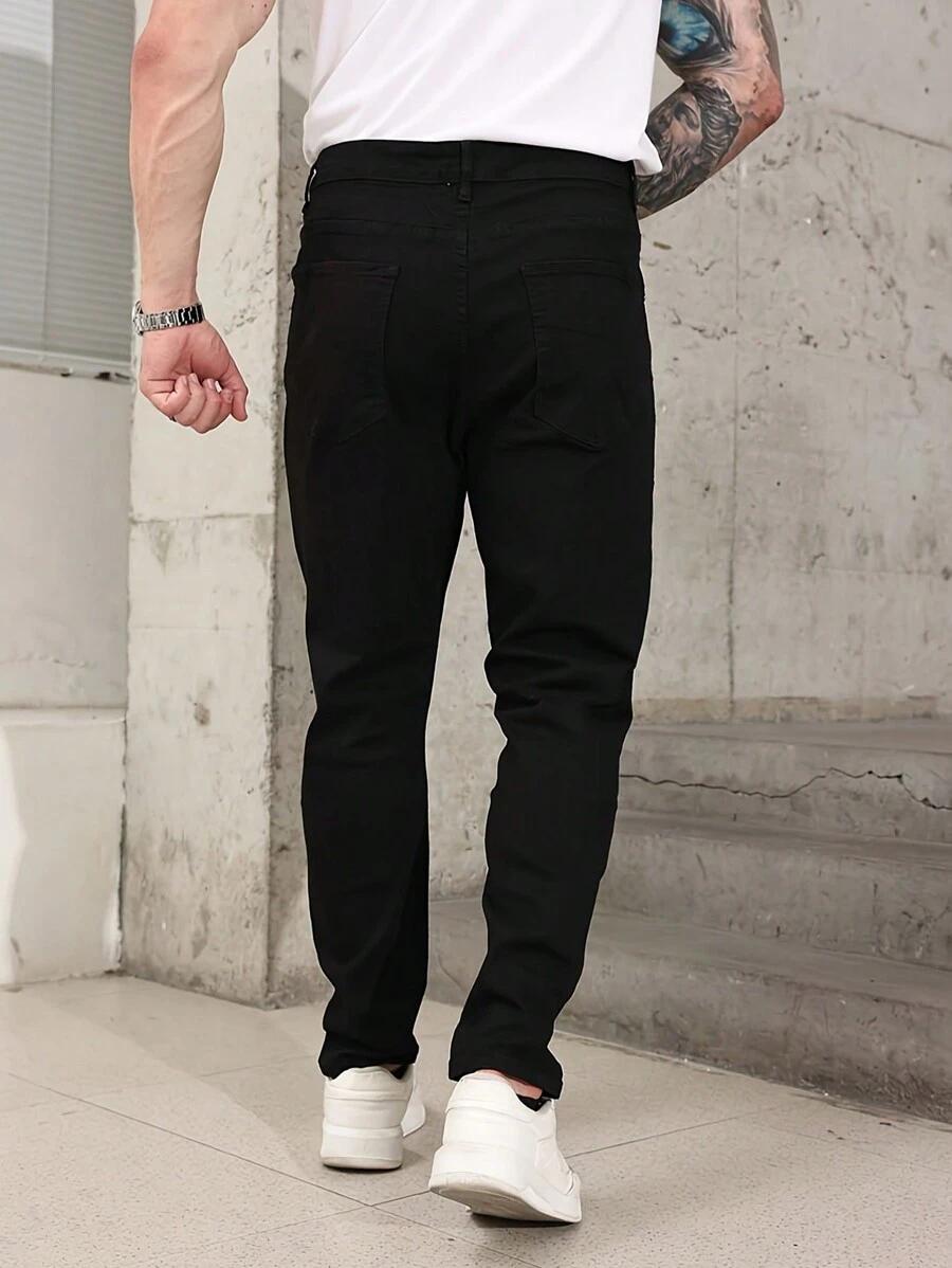 CZARNE SPODNIE JEANS