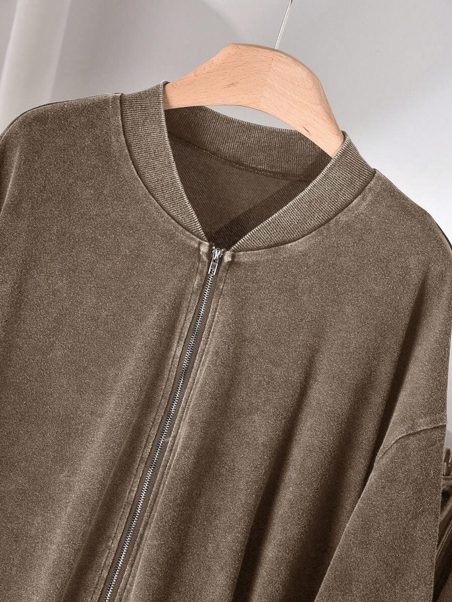 brązowe spodnie bluza komplet