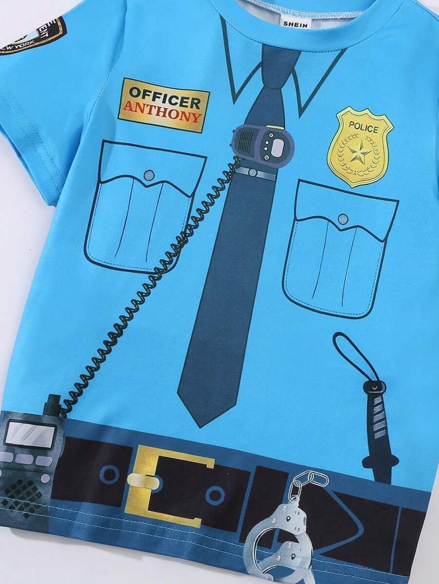 t-shirt okrągły dekolt print
