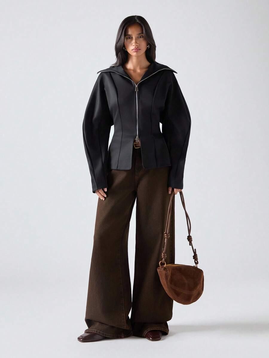 czarna bluza zamek