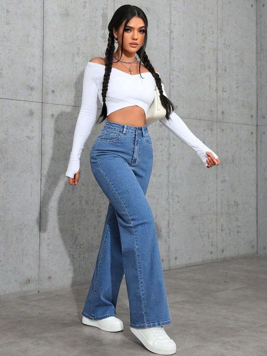 NIEBIESKIE SPODNIE JEANS 