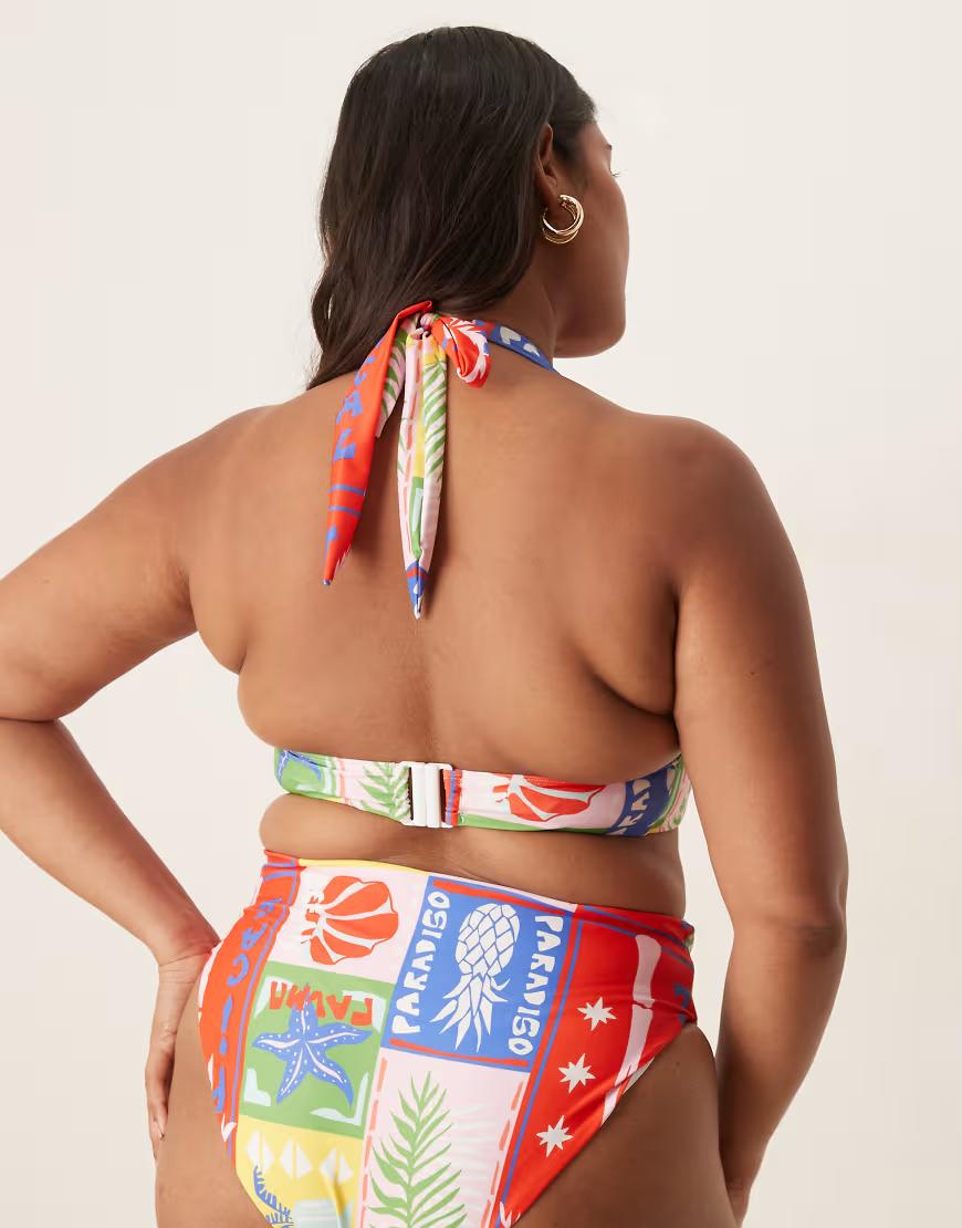 góra od bikini nadruk